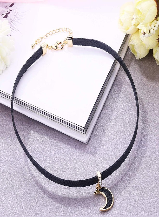 Yonhon Black Moon Choker Necklace for Women - Image 3